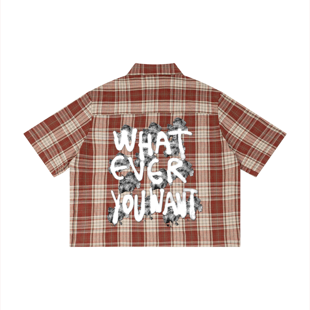 "What Ever You Want" Plaid Boxy Shirt