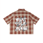 "What Ever You Want" Plaid Boxy Shirt
