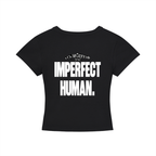 "Imperfect Human" Black Cropped