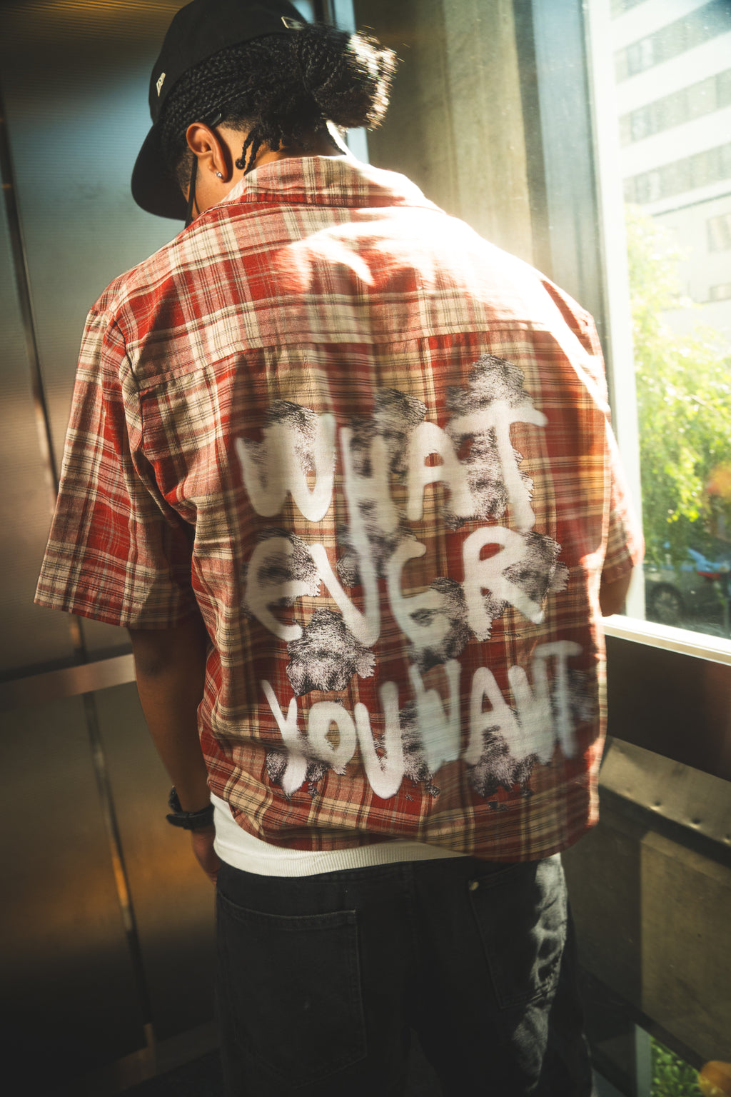 "What Ever You Want" Plaid Boxy Shirt