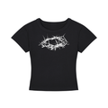 "Imperfect Human" Black Cropped