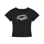 "Imperfect Human" Black Cropped