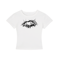 "Imperfect Human" White Cropped